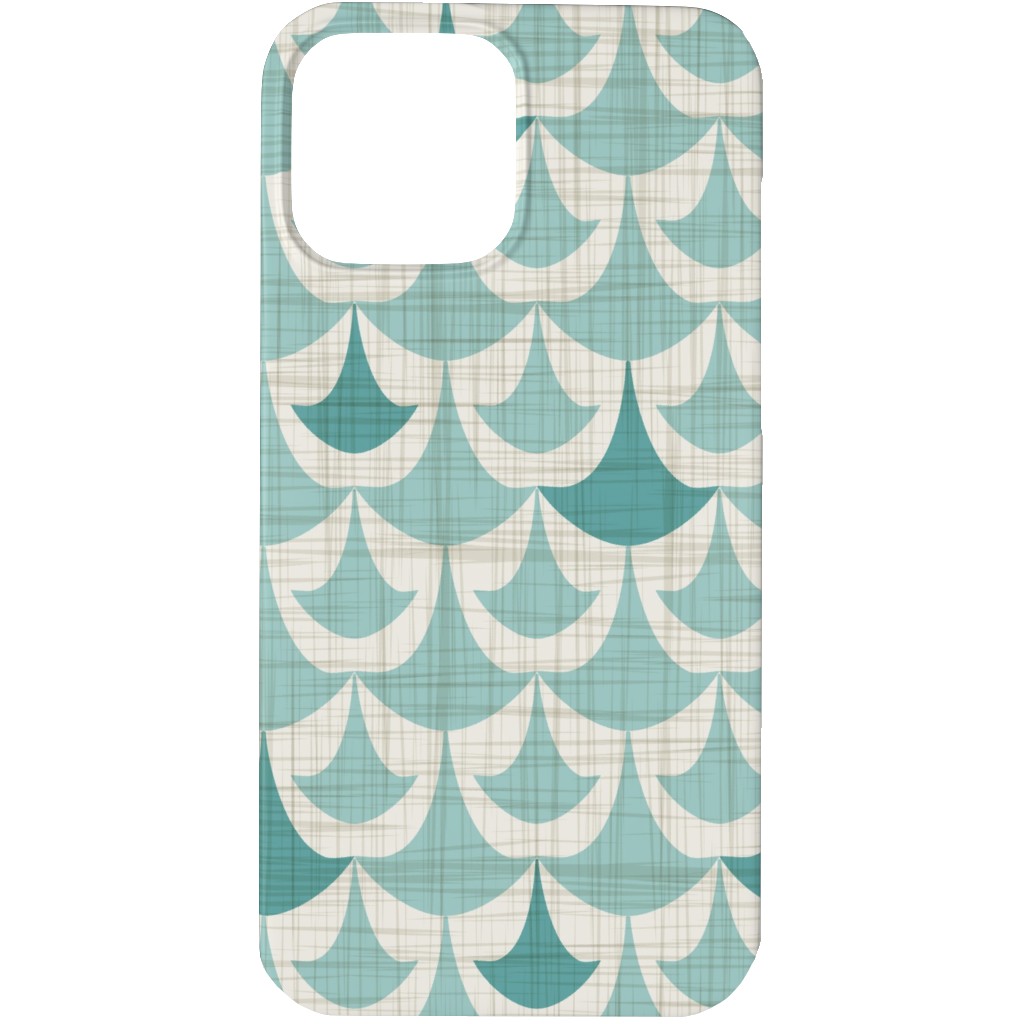 Rhapsody - Beige and Teal Phone Case, Slim Case, Matte, iPhone 13 Pro, Green, Classic Green