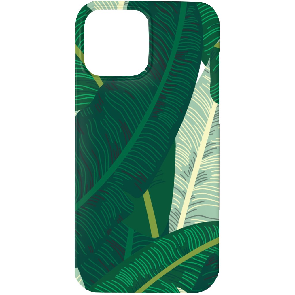 Classic Banana Leaves - Palm Springs Green Phone Case, Slim Case, Matte, iPhone 13 Pro, Green