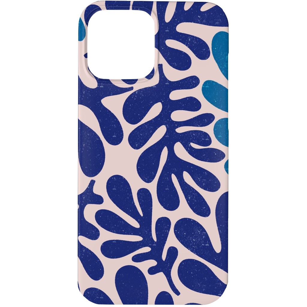 Organic Leaves - Blue Phone Case, Slim Case, Matte, iPhone 13 Pro, Blue