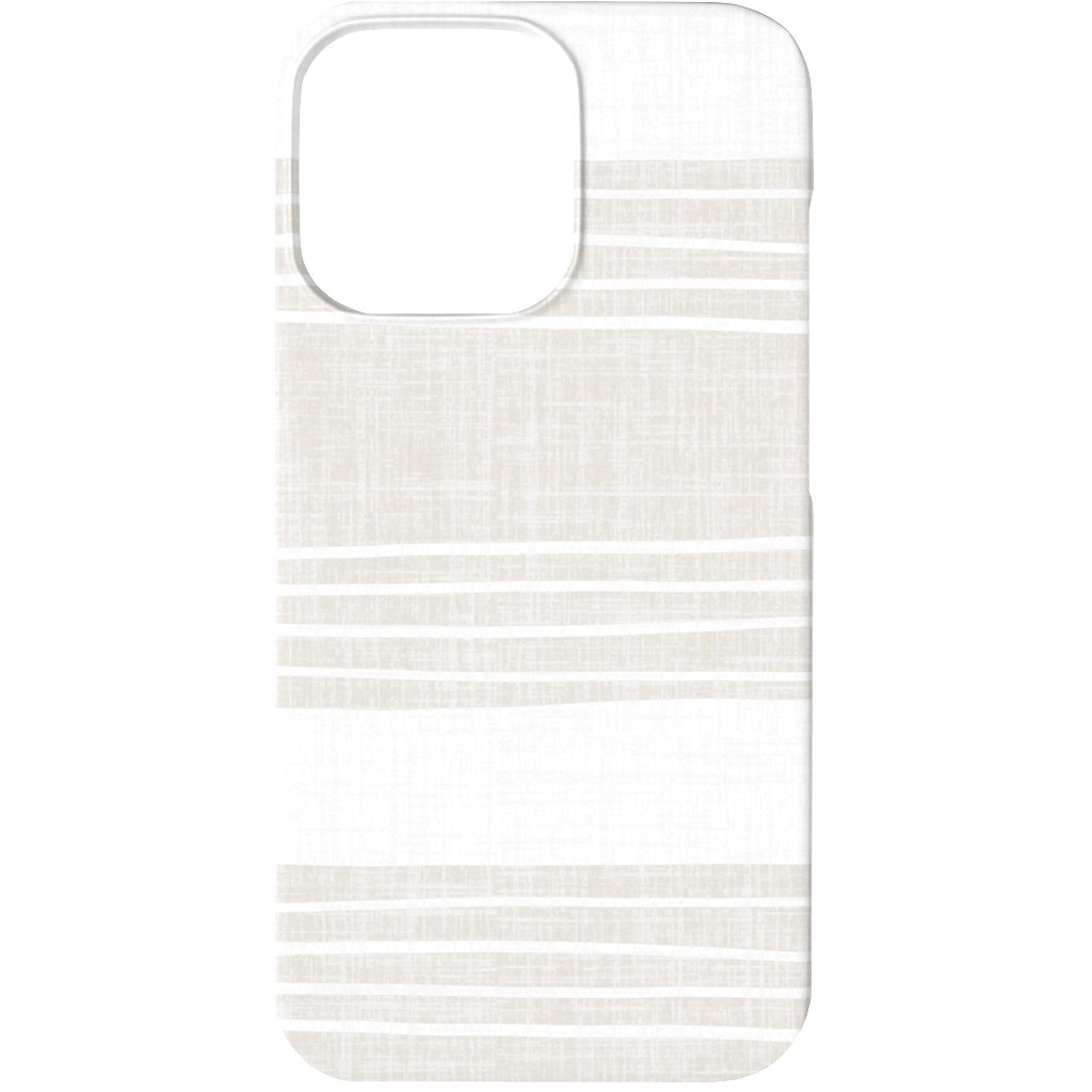 Rustic Stripe - Taupe Phone Case, Silicone Liner Case, Matte, iPhone 13, Beige