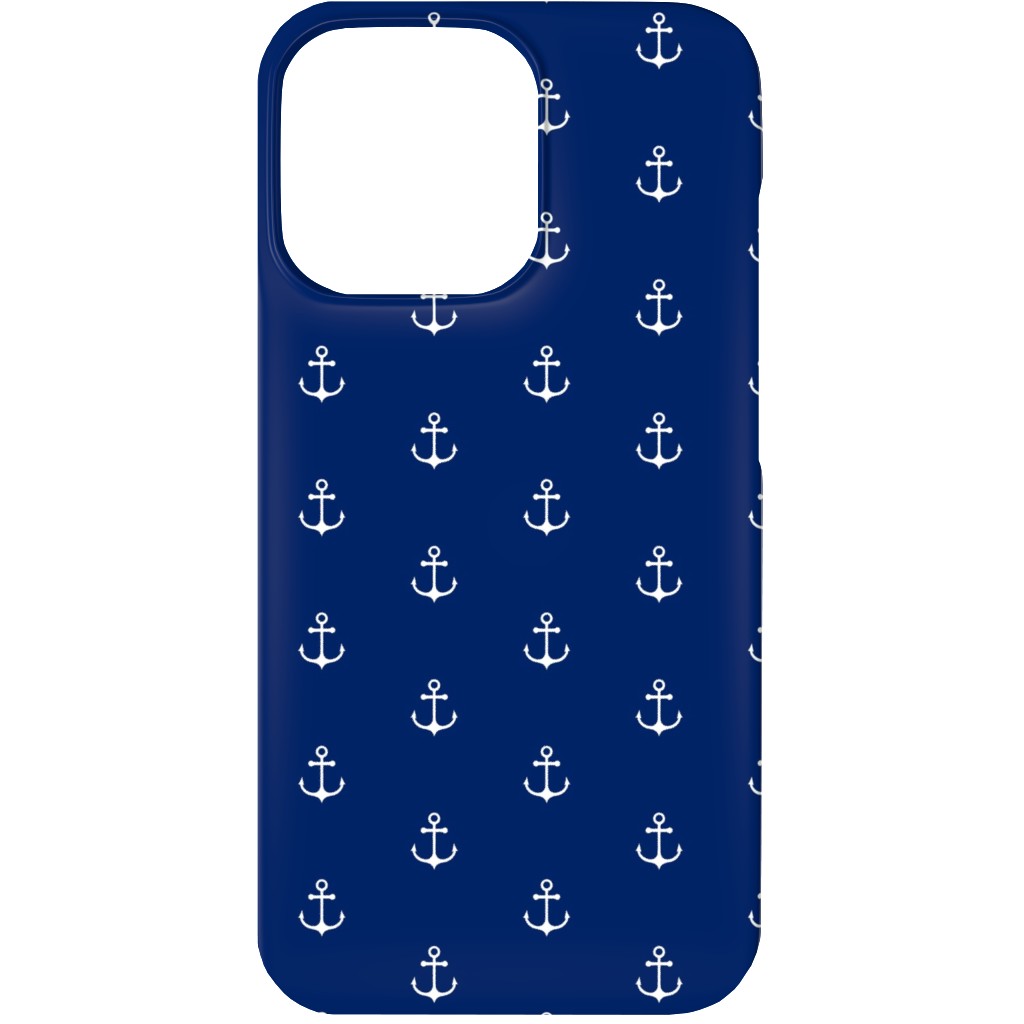 Anchor - Cobalt Blue Phone Case, Silicone Liner Case, Matte, iPhone 13, Blue
