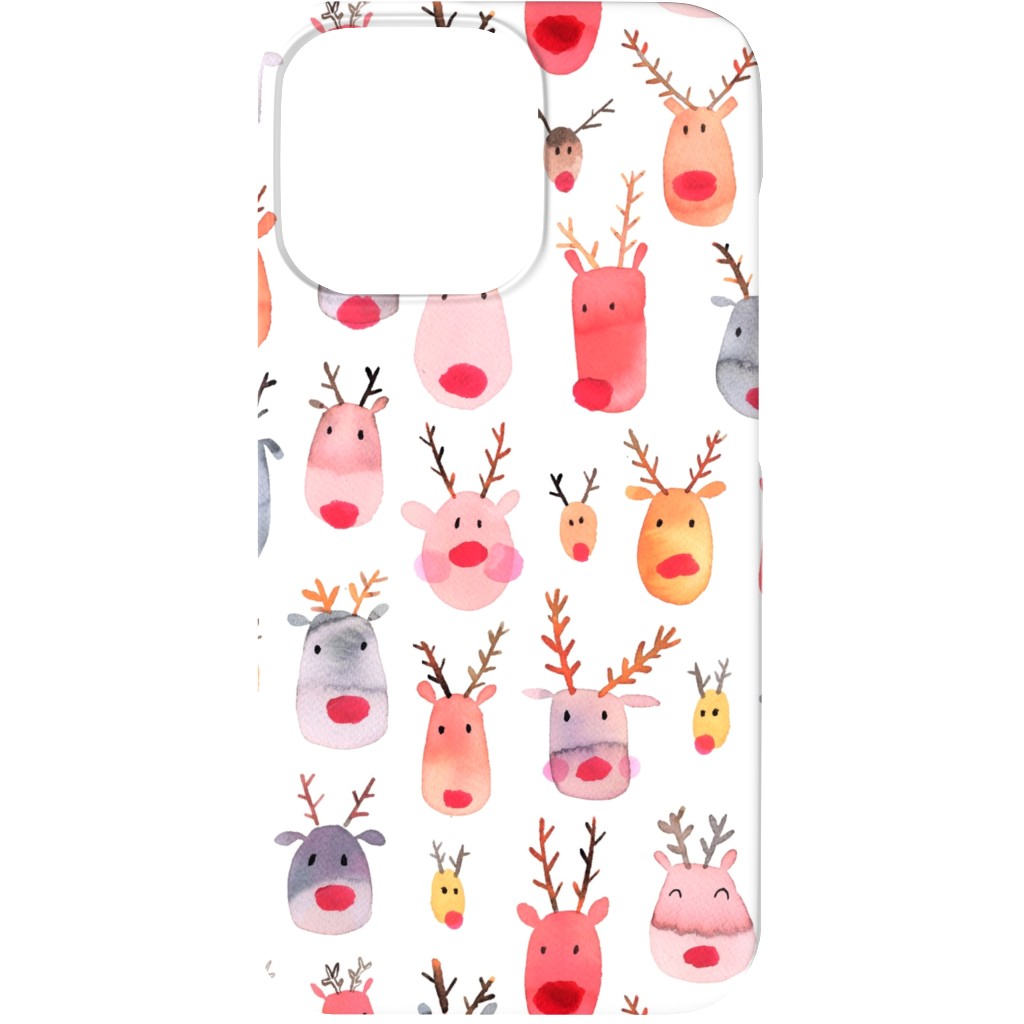 Rudolph Reindeers Phone Case, Silicone Liner Case, Matte, iPhone 13, Red