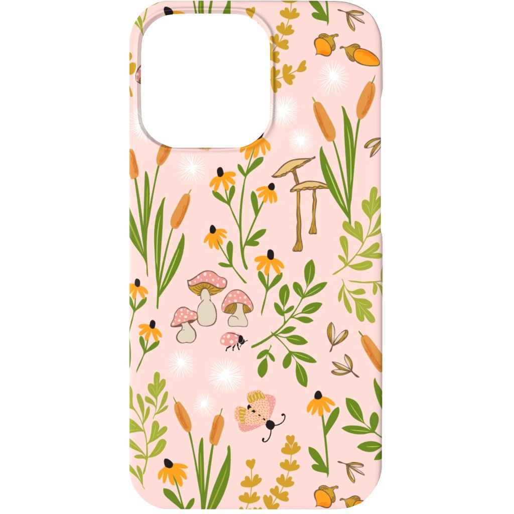 Autumn Meadow Phone Case, Silicone Liner Case, Matte, iPhone 13, Pink