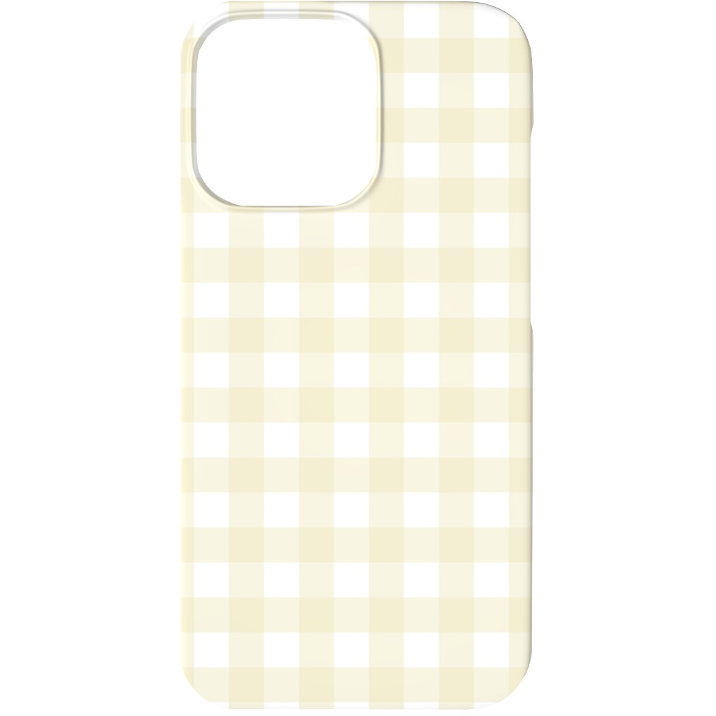 Gingham Check Phone Case, Silicone Liner Case, Matte, iPhone 13, Yellow