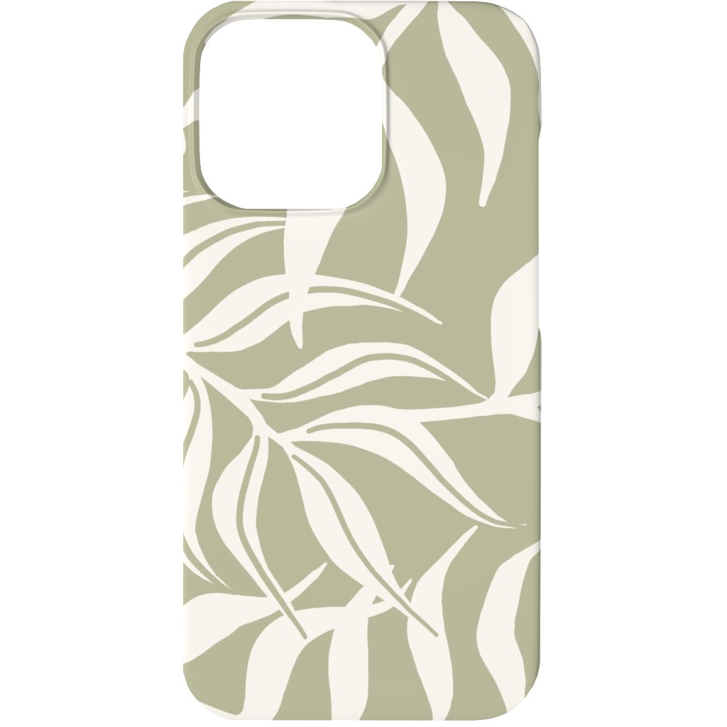 Moving Palms Phone Case, Silicone Liner Case, Matte, iPhone 13, Green