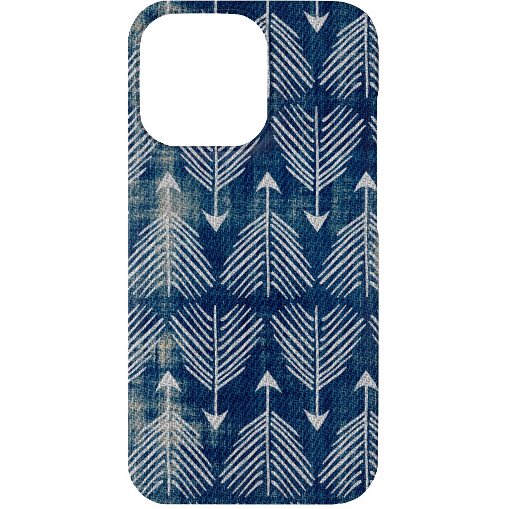 Django Arrows Phone Case, Silicone Liner Case, Matte, iPhone 13, Blue, Navy