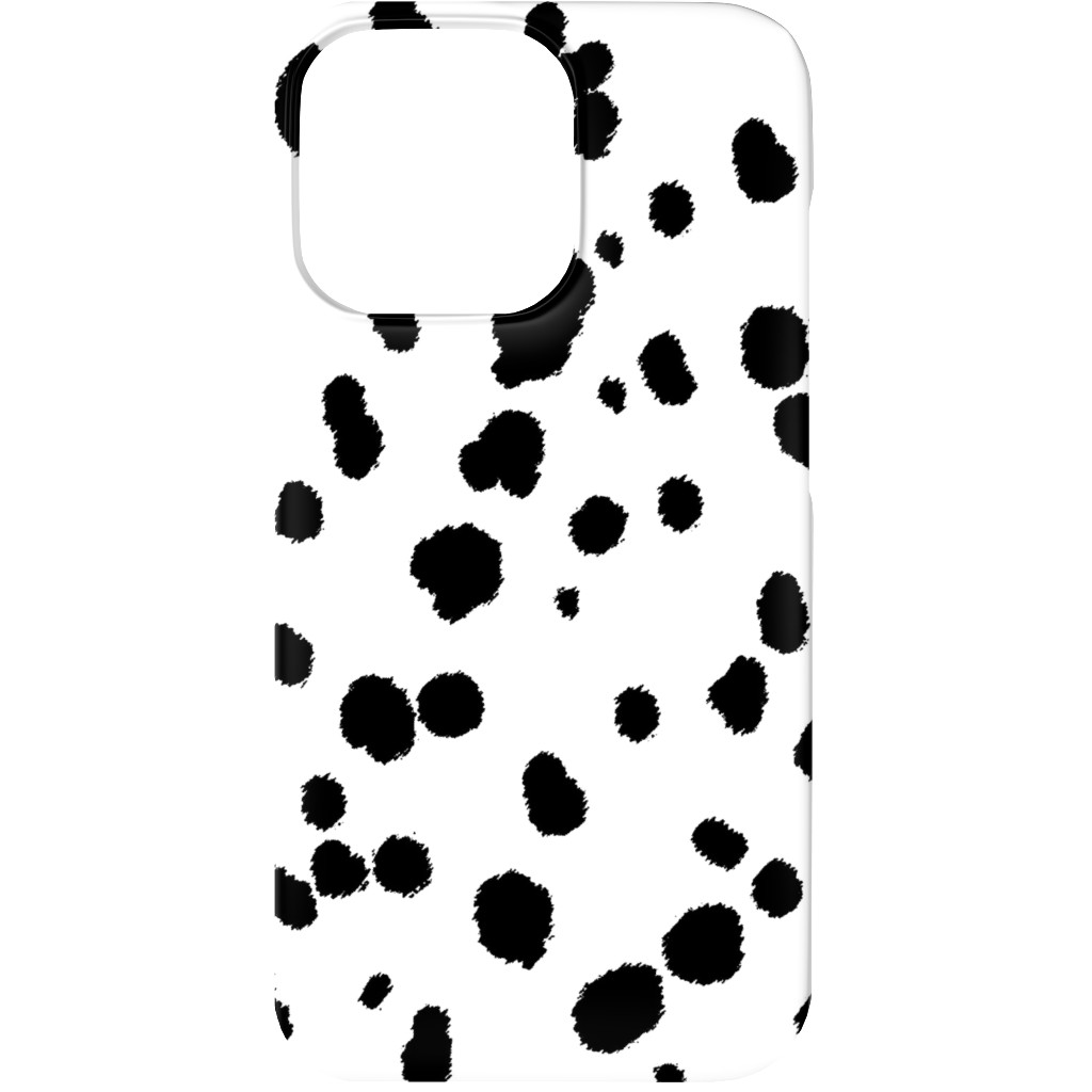 Dalmatian Spots Phone Case, Silicone Liner Case, Matte, iPhone 13, White