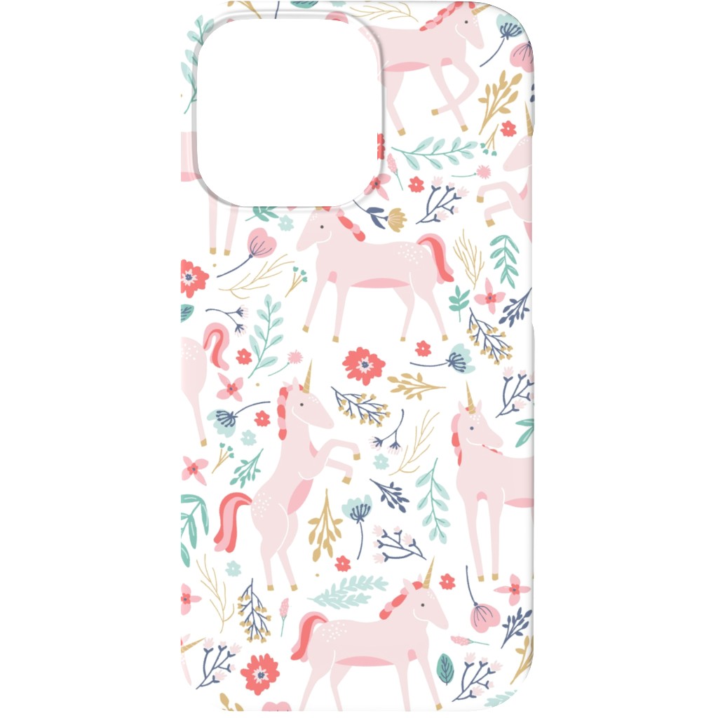 Unicorn Fields Phone Case, Silicone Liner Case, Matte, iPhone 13, Pink