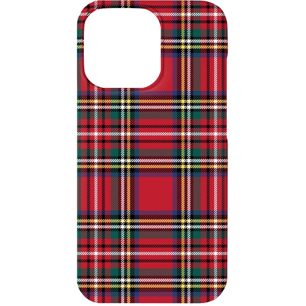 Royal Stewart Tartan Style Repeat Perfect for Christmas Phone Case, Silicone Liner Case, Matte, iPhone 13, Red