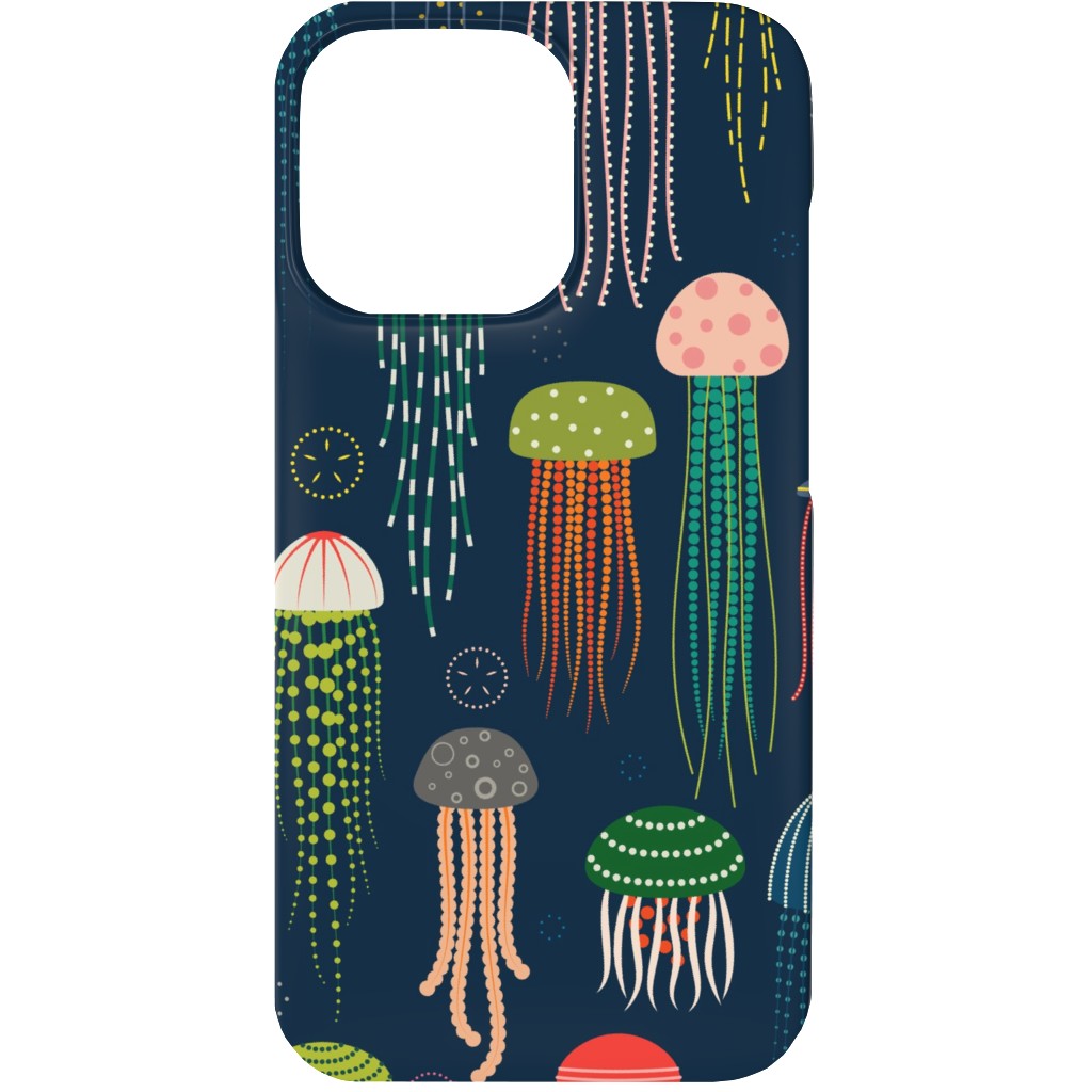 Just Jellies - Jellyfish Phone Case, Silicone Liner Case, Matte, iPhone 13, Blue, True Blue