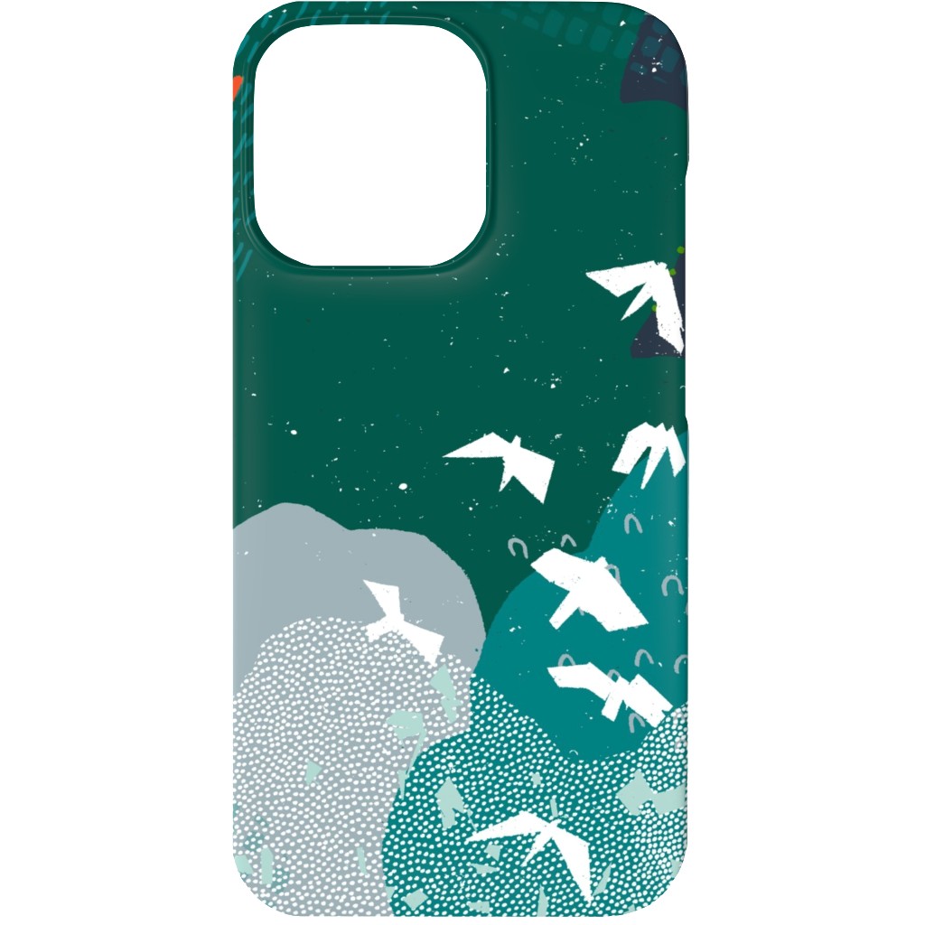 Forest Bird's Eye View - Green Phone Case, Silicone Liner Case, Matte, iPhone 13, Green