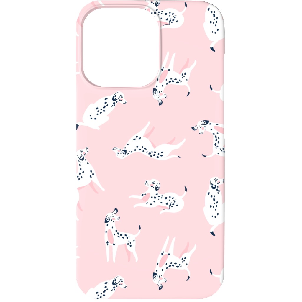 Funny Dalmatian - Pink Phone Case, Silicone Liner Case, Matte, iPhone 13, Pink