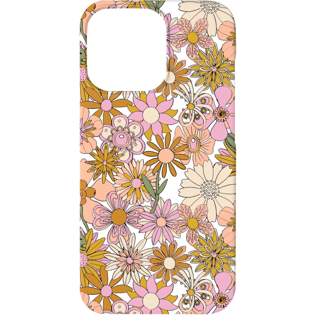 Chelsea Vintage Floral Garden - Pink Phone Case, Silicone Liner Case, Matte, iPhone 13, Pink