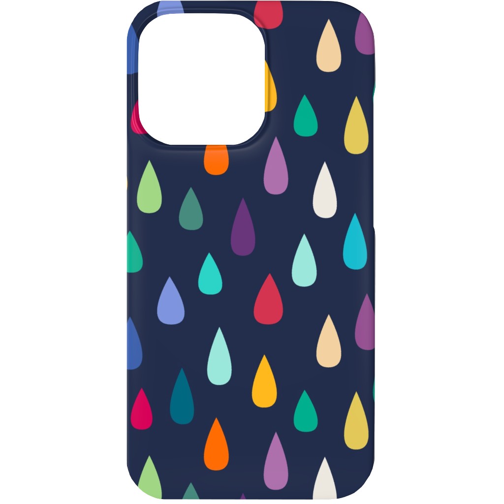 Raindrops - Multi Phone Case, Silicone Liner Case, Matte, iPhone 13, Multicolor