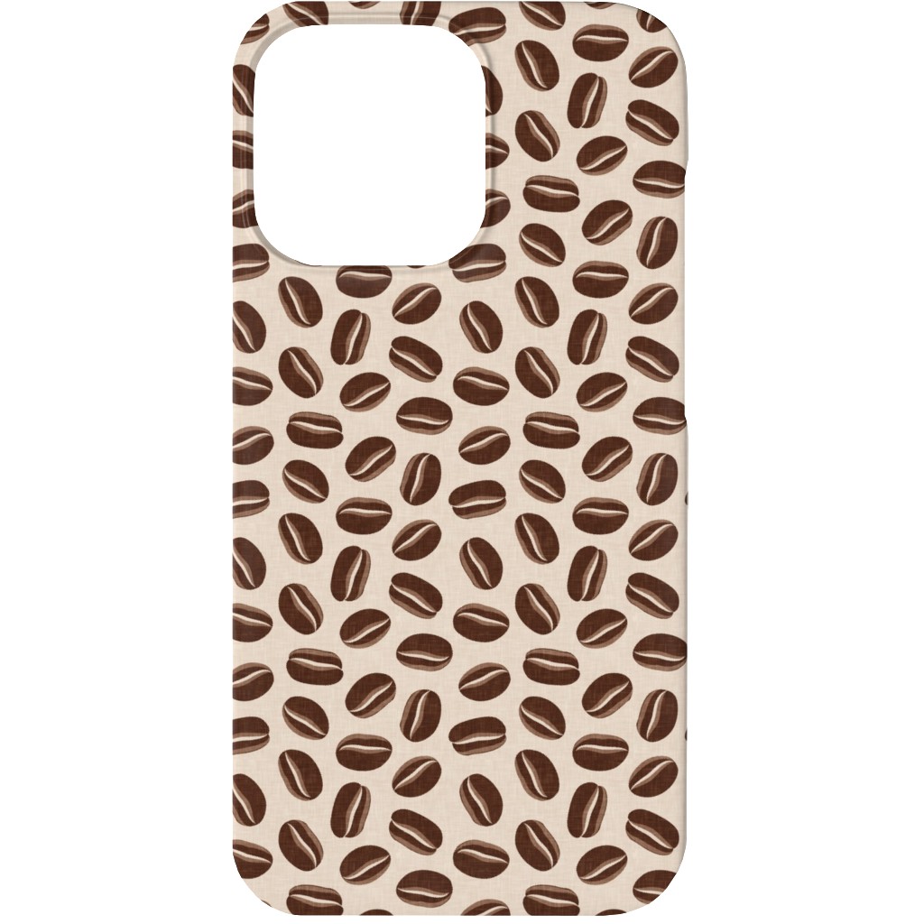 Coffee Beans - Coffee House - Beige Phone Case, Slim Case, Matte, iPhone 13, Brown, Brown