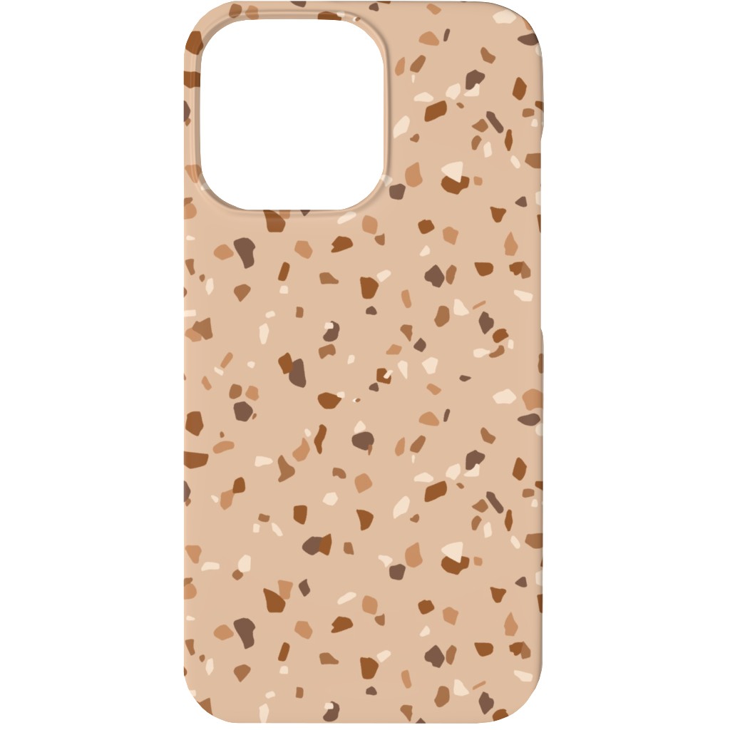 Terrazzo - Brown Phone Case, Slim Case, Matte, iPhone 13, Brown, Brown