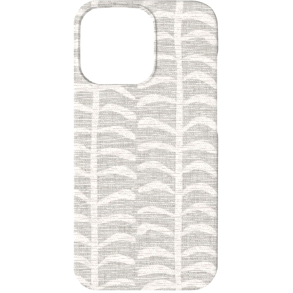 Grasscloth Vine - Neutral Phone Case, Slim Case, Matte, iPhone 13, Gray