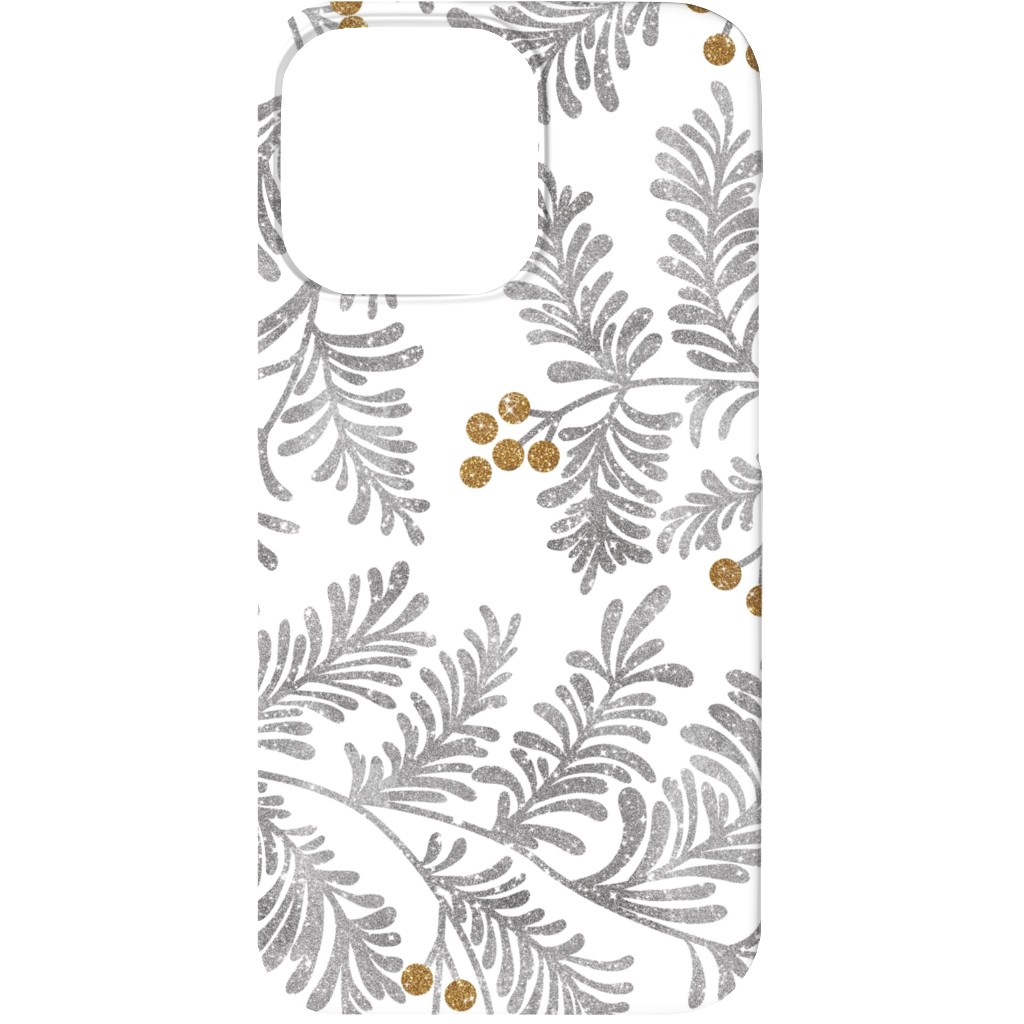 Winter Branches Phone Case, Slim Case, Matte, iPhone 13, Gray, Smoke