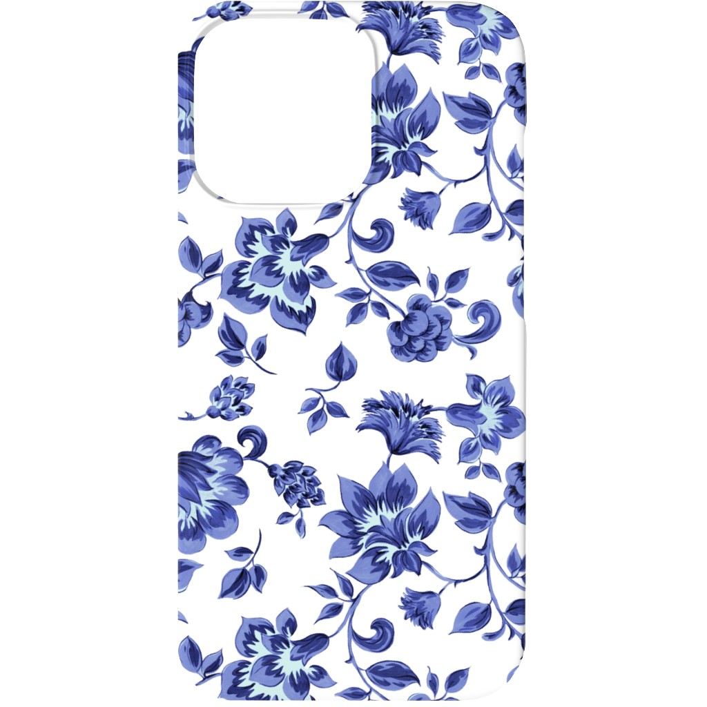 Fleurs De Provence - Blue and White Phone Case, Slim Case, Matte, iPhone 13, Blue, True Blue