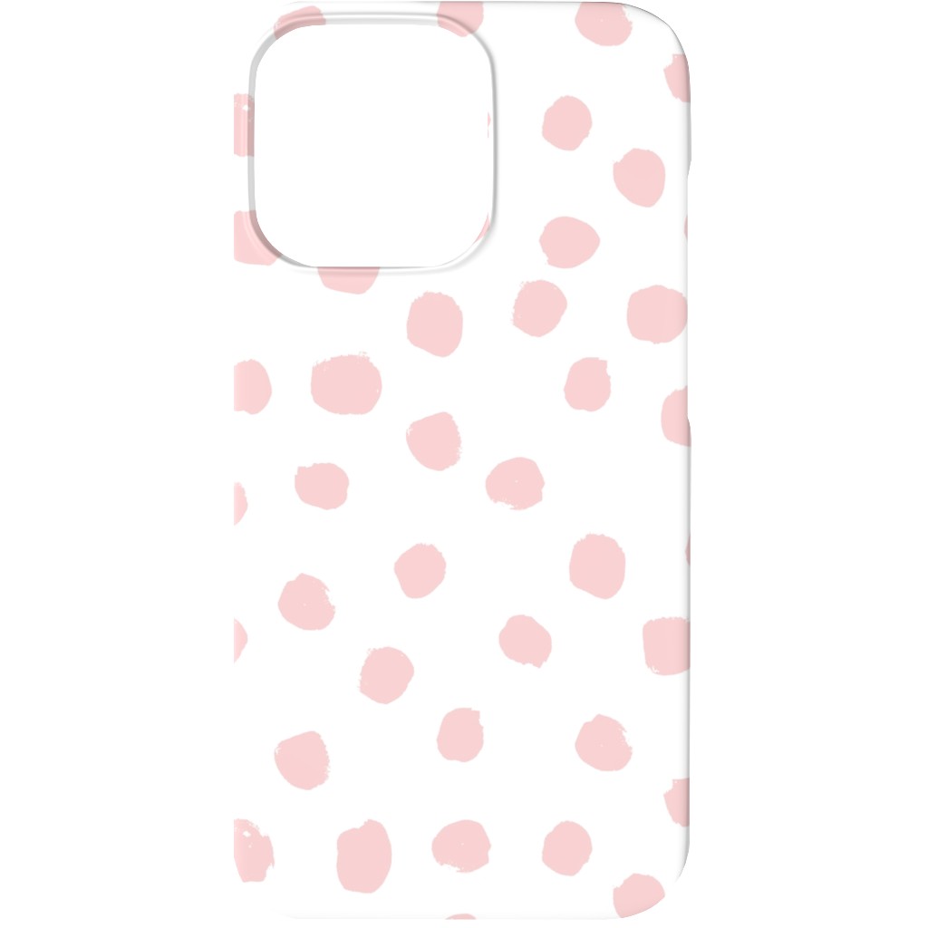 Soft Painted Dots Phone Case, Slim Case, Matte, iPhone 13, Pink