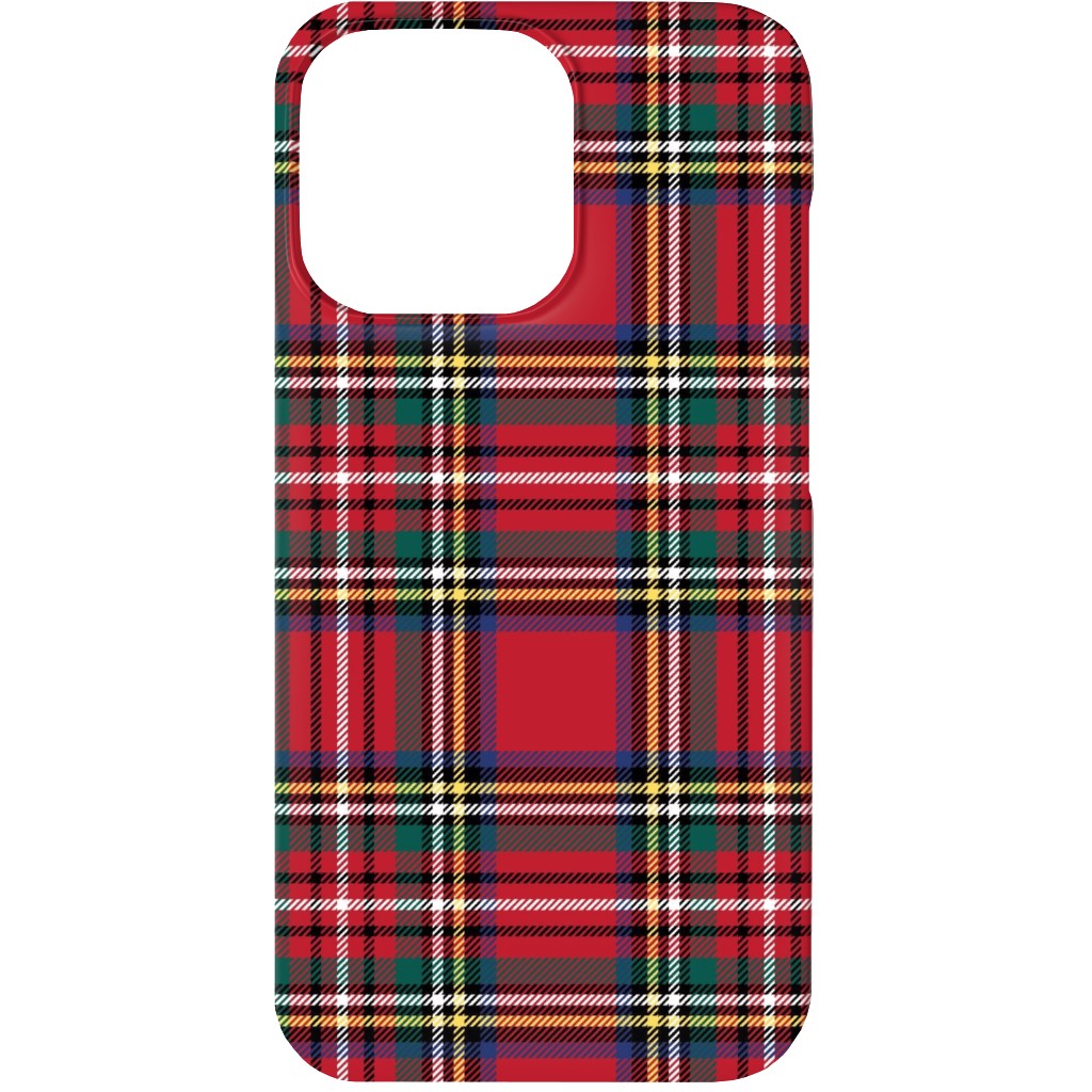 Royal Stewart Tartan Style Repeat Perfect for Christmas Phone Case, Slim Case, Matte, iPhone 13, Red