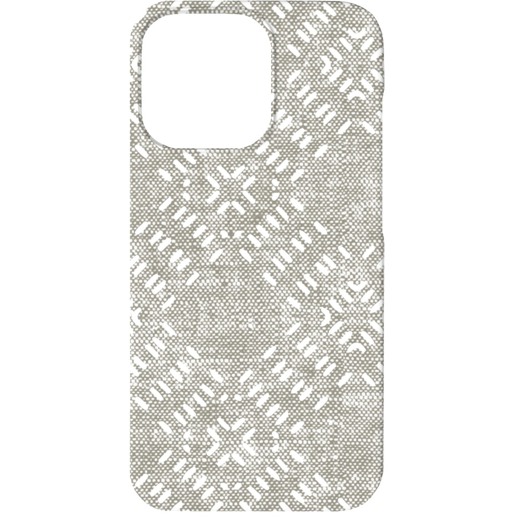 Modern Farmhouse Tile - Neutral Phone Case, Slim Case, Matte, iPhone 13, Gray, Gray