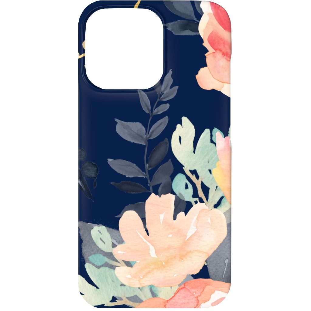 Watercolor Florals Phone Case, Slim Case, Matte, iPhone 13, Multicolor