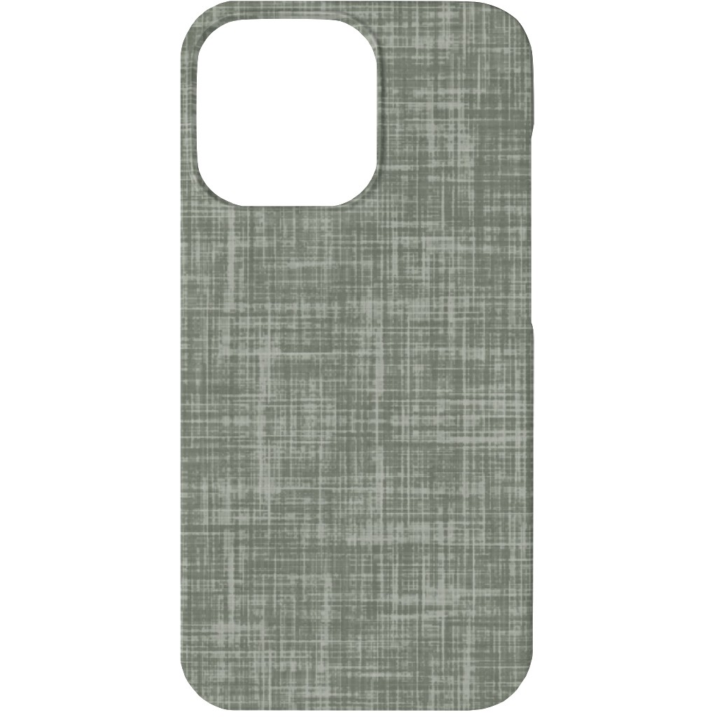 Vintage Linen Phone Case, Slim Case, Matte, iPhone 13, Green, Tidal Wave
