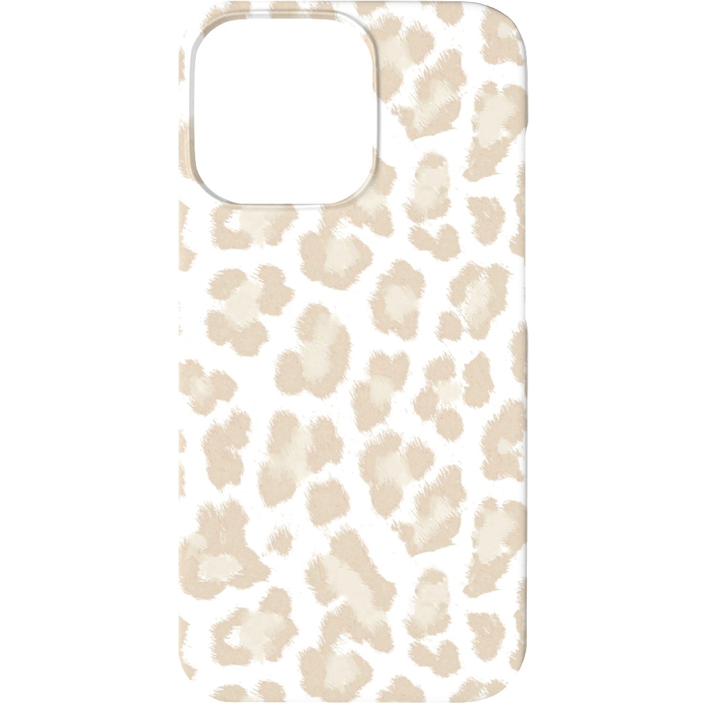 Natural Leopard - Beige Phone Case, Slim Case, Matte, iPhone 13, Beige