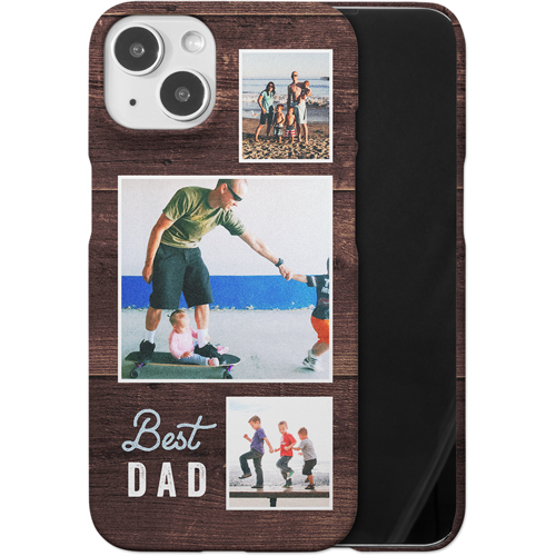 Best Ever Wood Trio iPhone Case, Slim Case, Matte, iPhone 14, Blue