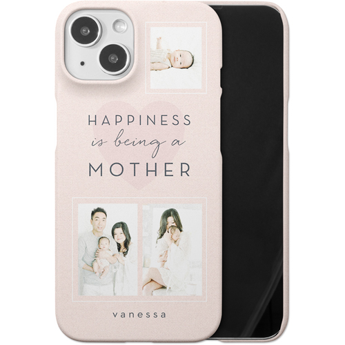 Full of Happiness iPhone Case, Slim Case, Matte, iPhone 14, Pink, priscilla