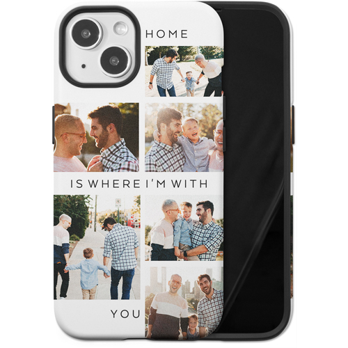 Gallery of Six Grid iPhone Case, Silicone Liner Case, Matte, iPhone 14, Multicolor