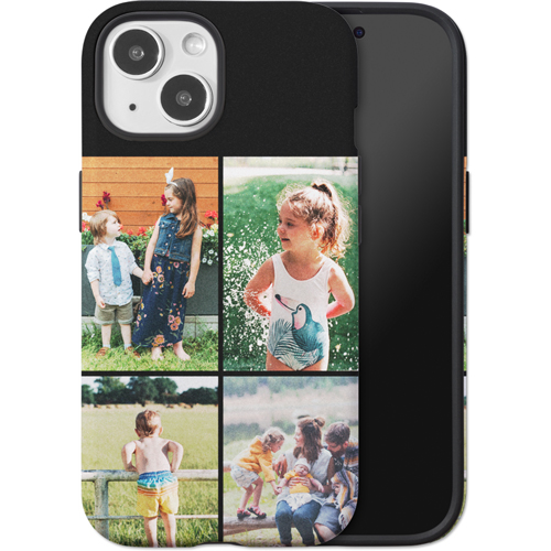 Gallery of Four Grid iPhone Case, Silicone Liner Case, Matte, iPhone 15, Multicolor