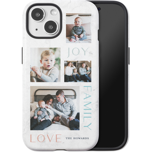 Marble Joy Family Love iPhone Case, Silicone Liner Case, Matte, iPhone 15, White