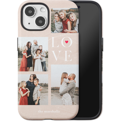 Sand Stacked Love iPhone Case, Silicone Liner Case, Matte, iPhone 15, Beige