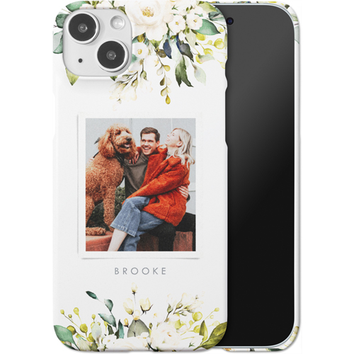 Bountiful Bouquet iPhone Case, Slim Case, Matte, iPhone 15 Plus, White, white