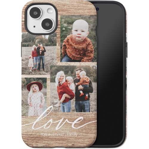 Rustic Love iPhone Case, Silicone Liner Case, Matte, iPhone 15 Plus, Brown