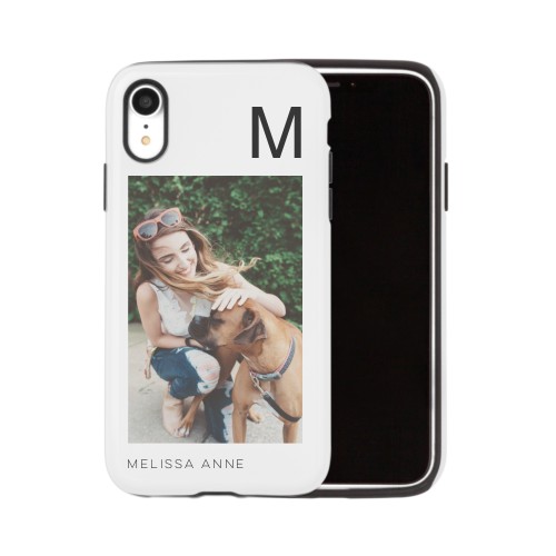 Gallery of One Initial iPhone Case, Silicone Liner Case, Matte, iPhone XR, Multicolor, multi