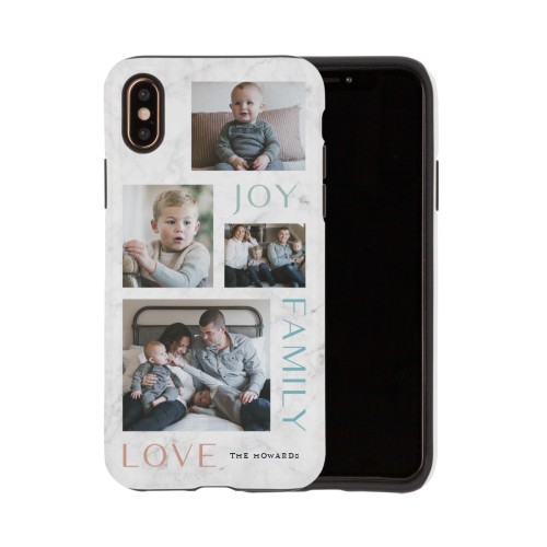 Marble Joy Family Love iPhone Case, Silicone Liner Case, Matte, iPhone XS, White