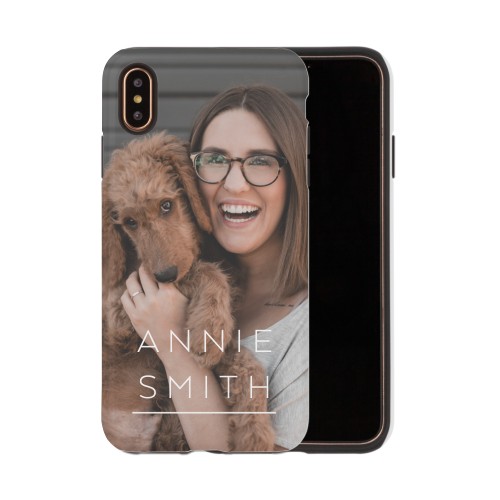 Simply Personal iPhone Case, Silicone Liner Case, Matte, iPhone XS Max, White, white