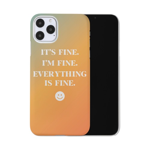 Everything Is Fine Ombre iPhone Case, Slim Case, Matte, iPhone 11 Pro Max, Multicolor