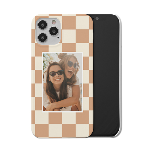 Checkerboard iPhone Case, Slim Case, Matte, iPhone 12 Pro, Beige, antique white