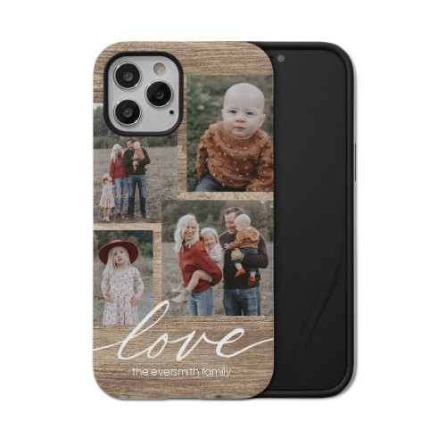 Rustic Love iPhone Case, Silicone Liner Case, Matte, iPhone 12 Pro, Brown