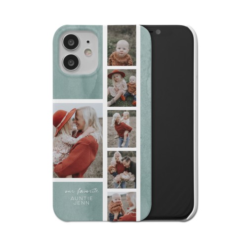 Watercolor Favorite Filmstrip iPhone Case, Slim Case, Matte, iPhone 12 Mini, Green, desert green