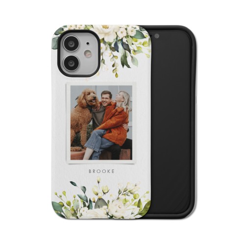 Bountiful Bouquet iPhone Case, Silicone Liner Case, Matte, iPhone 12 Mini, White, white