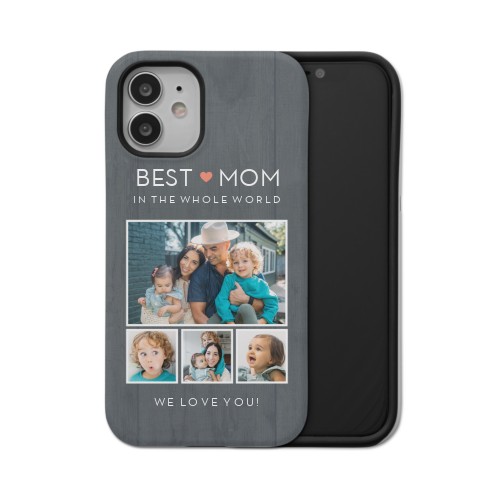 Whole World Love iPhone Case, Silicone Liner Case, Matte, iPhone 12 Mini, Pink, salmon