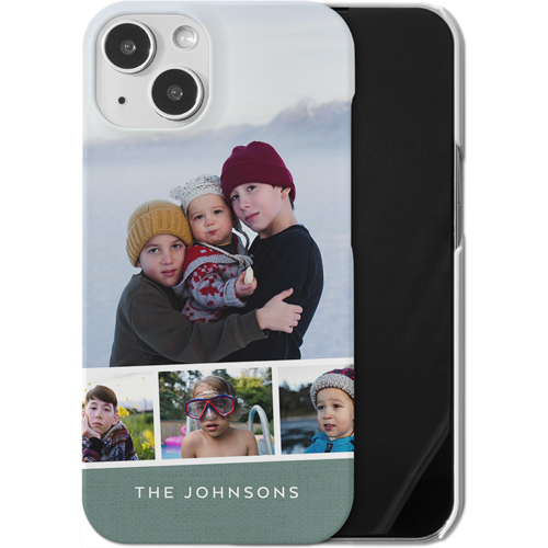 Filmstrip Banner iPhone Case, Slim Case, Matte, iPhone 13, Blue, lake