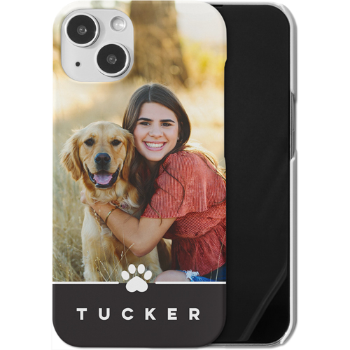 Pawprint iPhone Case, Slim Case, Matte, iPhone 13, Black