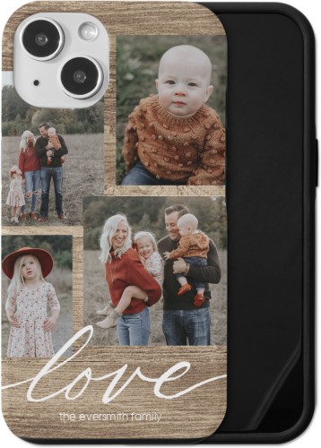 Rustic Love iPhone Case, Silicone Liner Case, Matte, iPhone 13, Brown