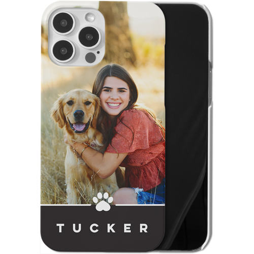 Pawprint iPhone Case, Slim Case, Matte, iPhone 13 Pro Max, Black, black